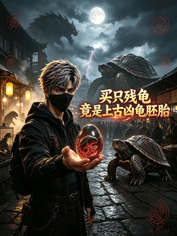 买只残龟竟是上古凶龟胚胎